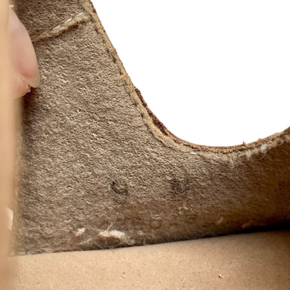 Munro American Sierra Tan Nubuck Leather Comfort Wedge Sandals Size 9 M - Picture 13 of 13